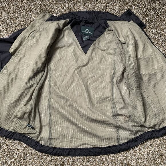 Women’s Size Large Equestrian Jacket Mountain Horse Windbreaker Black Tan Vented - Picture 4 of 12